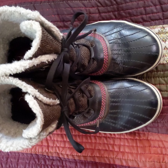 SOREL* Tivoli Li herringbone fleece lined tie up waterproof winter boots - Picture 12 of 12